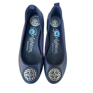 Brighton Aleta Leather Ballerina Flats - Size 6 - Made in Italy
